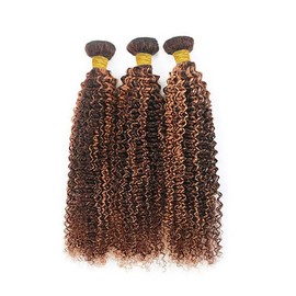 HeioWuio 430 Curly Wave Human Hair 3 Bundles Hair Extensions 18 20 22 Inches