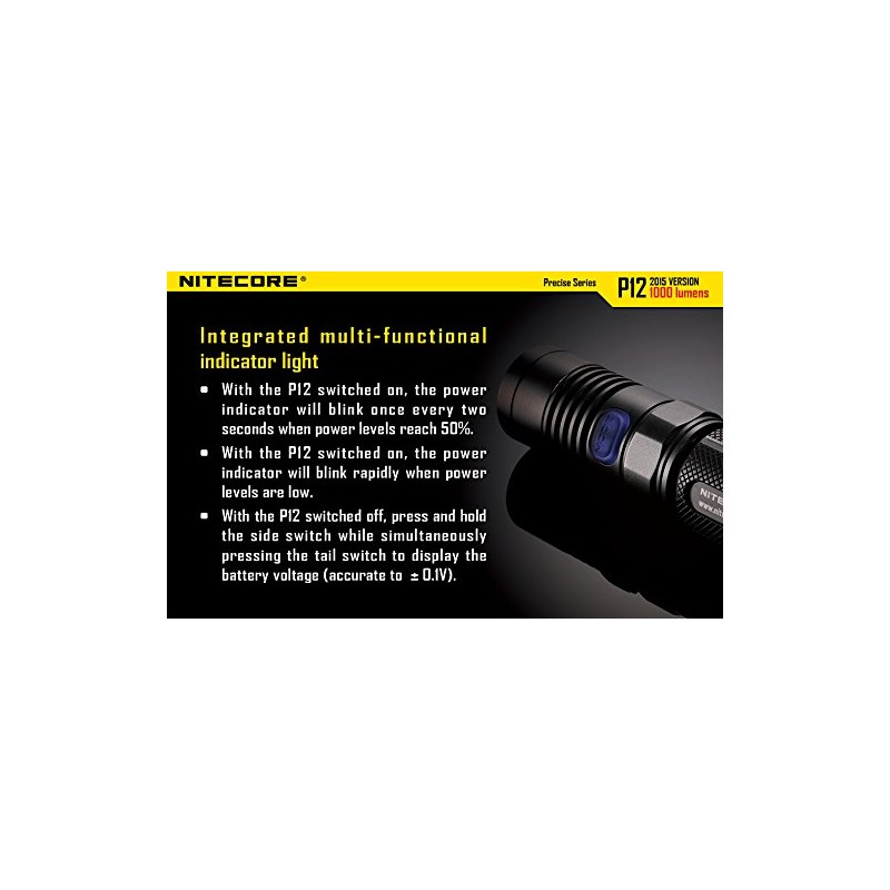 Nitecore P12 2015 Edition LED Flashlight w/ NL189 Battery, UM10