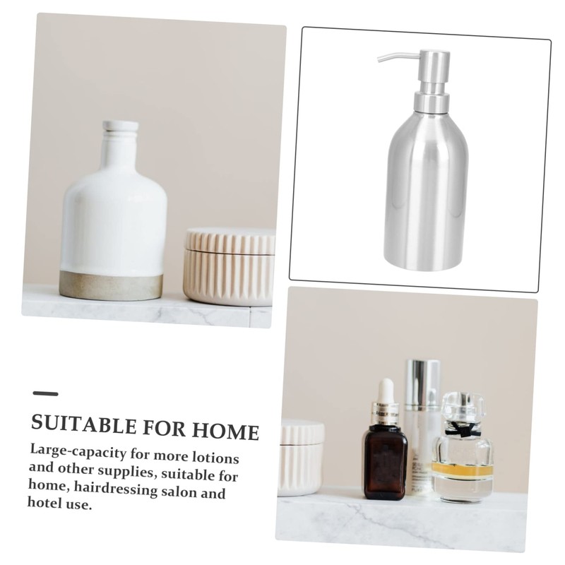 Ciieeo Stainless Steel Soap Dispenser Shampoo Pump Bottle Laundry Liquid