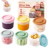 Silicone Baby Food Containers,6 Pack Spill-Proof Snack Containers with Lids
