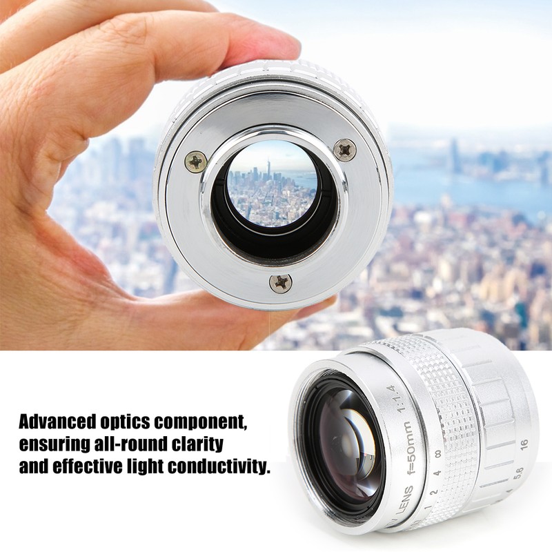 50mm F1.4 C Mount Lens Used with Adapter Ring for