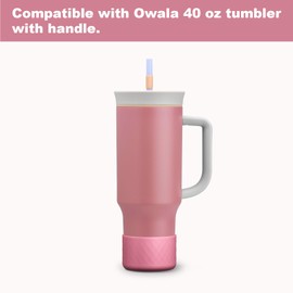 Silicone Boot for Owala 40 oz Tumbler with Handle, Anti-Slip Protective Sleeve for Stainless Steel Triple Layer Insulated Travel Tumbler Accessories