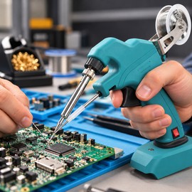 Cordless Soldering Gun for Electronics Repair – Automatic Solder Wire Feed for Portable DIY and Field Work