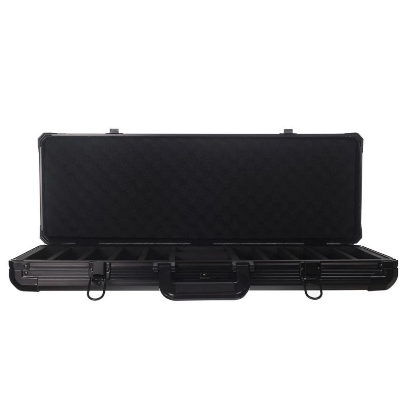 500 Chips Heavy Duty Black Aluminum Poker Chip Case