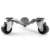 QWORK 4 pcs 6" Steel Tri-Dolly, 200 lbs Load Capacity,