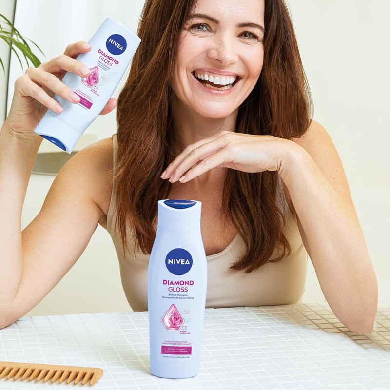 NIVEA Diamond Gloss Brilliance Conditioner, Nourishing Hair Conditioner with Diamond