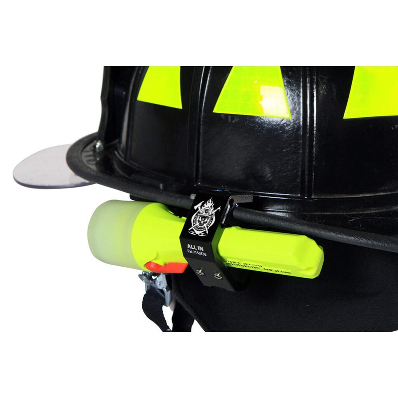 Blackjack Firefighter Helmet Aluminum Flashlight Holder (All in)