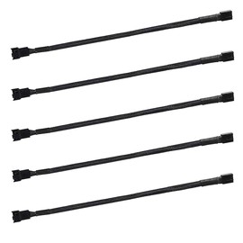 skineat 12" pwm Fan Extension Cable，4 pin Fan Extension Cable，Cable Extension pc，PC Fan Extension Cable, PWM Fan Extension Cable, PWM Extension Cable (12"（30cm） 5pcs)