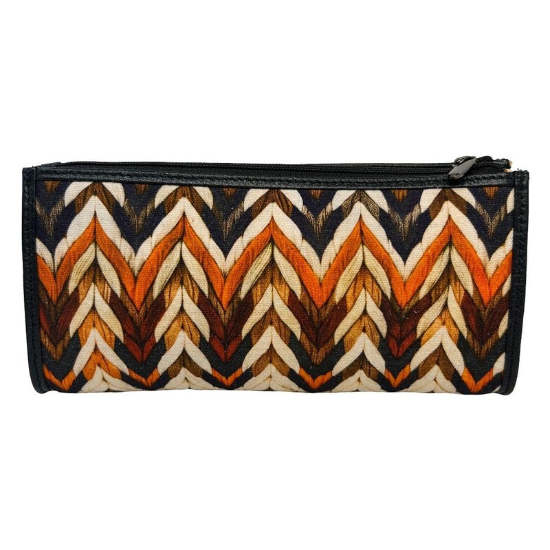 Myra Bag Pouch for Women - Southwestern Aztec Canvas Cosmetic