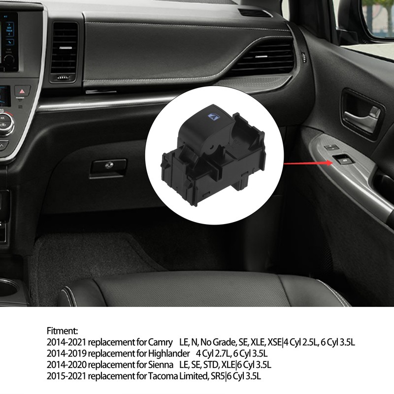 Power Window Switch 84810‑0E040 Plug and Play Replacement for Highlander