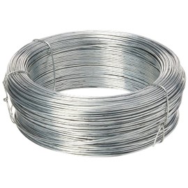 Merriway Merriway? BH00322 Galvanised Coated Garden Wire, 0.7mm x 160 Metres (480ft) 21 Gauge .253 inch Thickness, grey