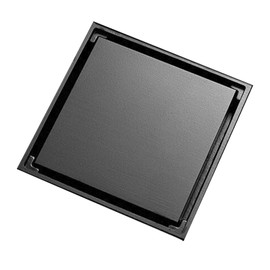 Square Shower Floor Drain with Filter Screen Stainless Steel Deodorant Floor Drain for Bathroom Black Floor Drain