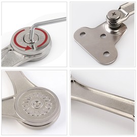 Flap Fitting, Lid Support Hinge Flap Holder Soft Close Lid Support Hinges Flap Holder Chest Lid Support Folding Hinges for Kitchen and Wardrobe Doors 75°/90°/110°, Pack of 2