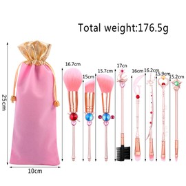Sailor Moon Makeup Brush, Eye Shadow Brush, Set of 8, Makeup Brush Set, Eye Shadow Brush, Eyebrow Brush, Powder Brush, Makeup Brush, Super Soft, Cute, Stylish, Present 1#