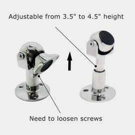 HWIMARINE Marine Magnetic Door Stopper Catch - Boat Stainless Steel Pivoting Door and Window Holder Set, Extendable Length from 3.5" to 4.5"