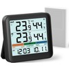 VOCOO Thermo-Hygrometer, Thermometer, Hygrometer, Digital Indoor/Outdoor, Large LCD Screen, High