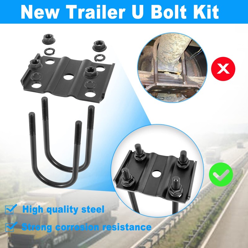 New Trailer U Bolt Kit, Trailer Leaf Spring U Bolts,