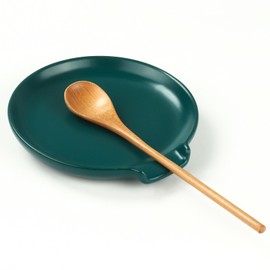 Ceramic Spoon Rest, 5.7 Inch Large Spoon Holder for Stove Top, Heat-Resistant Cooking Utensil Rest for Kitchen Counter, Ladle, Coffee Spoons, Cooking spoons, Spatula, Tongs, Housewarming Gifts