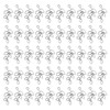 [PATIKIL] Leaf Pendants 50pcs Metal Tree Leaf Beads for Jewelry