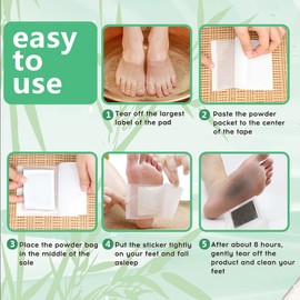 Foot Pads maguja 100Pcs Foot Pads for Foot Care Ginger Foot Patch with Natural Ingredients Bamboo Vinegar and Ginger Powder