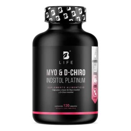 Myo y D-Chiro Inositol con Ratio 40:1 - 2000mg por porción | Apoya el Equilibrio, el Metabolismo y el Bienestar Femenino | Suplemento Mujer | 120 Cápsulas | B Life