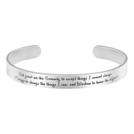 Christian Bracelets Bible Verse Jewelry Religious Hand Stamped Cuff Mantra Jewellery