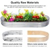 7x3x1 FT Galvanized Raised Garden Bed,Outdoor Oval Metal Planter Box,Large