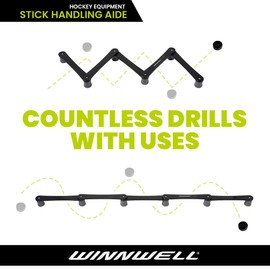 Winnwell Hockey Basic Stickhandling Aid - Stick Handling Trainer Suitable for On & Off Ice, Improve Puck Control & Coordination Passing Aide | Training Equipment Made for Kids & Adult Hockey Players