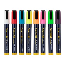 Set of 8 Illumigraph Marker Pen Writing Instrument Drawing Highlighter Office Supplys Narrow chisel point. Colours: white, pink, red, orange, yellow, green, blue and purple. Nib: 2 x 6mm.