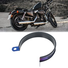 F FIERCE CYCLE 100mm 3.94" Exhaust Band Joint Clamp Stainless Steel Blue