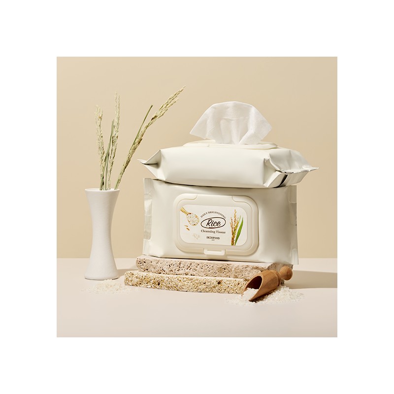 SKINFOOD [SKINFOOD/2pk] Rice Daily Brightening Cleansing Tissue 80ea