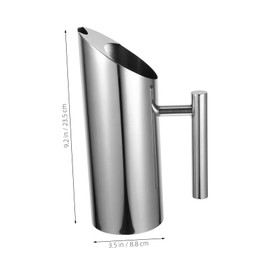 Mobestech Stainless Steel Beverage Pitcher Tea Jug with Straight for Easy Pouring for Home Bar Use Water Jar for Fridge