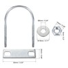 sourcing map Round U-Bolts 4 Sets 2.36"(60mm) Inner Width 110mm