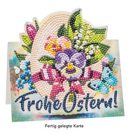 Ideen mit Herz Diamond-Painting-Aufstellkarte | 370 g/m² | 16,3 cm x 16 cm | inkl. Briefumschlag & Werkzeug (Frohe Ostern!)