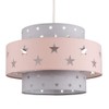 MiniSun Modern Pink & Dark Grey Cut Out Star Design