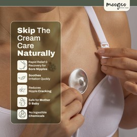 Moogco The Original Silver Nursing Cups - Nipple Shields for Nursing Newborn - Newborn Essentials Must Haves - Nipple Covers Breastfeeding - 925 Silver (999k Regular Size)