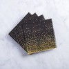 Pack of 20 Confetti Cocktail Size Paper Napkin Black Gold