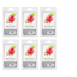 Hosley Set of 6 Apple Cinnamon Scented Wax Cubes/Melts - 2.5 oz Each. Hand Poured Wax Infused with Essential Oils. Bulk Buy. Ideal for Weddings, Spa, Reiki, Meditation Settings