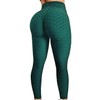 FITTOO Women's High Waisted Honeycomb Ruched Butt Scrunched Booty Leggings