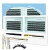 Cluster Lashes Kit，Lankiz Reusable Individual Eyelashes KIT with Lash Bond