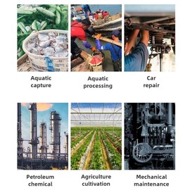 27" Chemical Resistant Gloves, Extra Long Elbow Length Rubber Glove with Cotton lining, Reusable Full Arm Pond Gloves