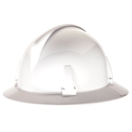 MSA 454719 Topgard Full Brim Safety Hard Hat with 1-Touch Suspension | Non-Slotted Polycarbonate Shell, for General Purpose and Elevated Temperatures - Standard Size in White