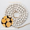 Hanging Photo Display with 15 Clips, 67 Inch Boho Wooden