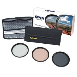 Tiffen 62mm Photo Essentials Kit with UV Protector, 812 Color Warming, Circular Polarizing Glass Filters and 4 Pocket Pouch