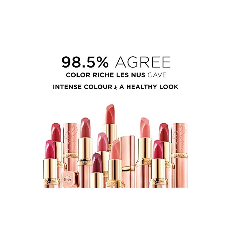 L'Oréal Paris Color Riche Satin Smooth Lipstick, Moisturising Pure Pigment