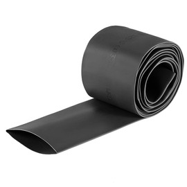 sourcing map Heat Shrink Tubing, 57mm Flat Width 2:1 rate Shrinkable Tube Cable Sleeve 2m - Black