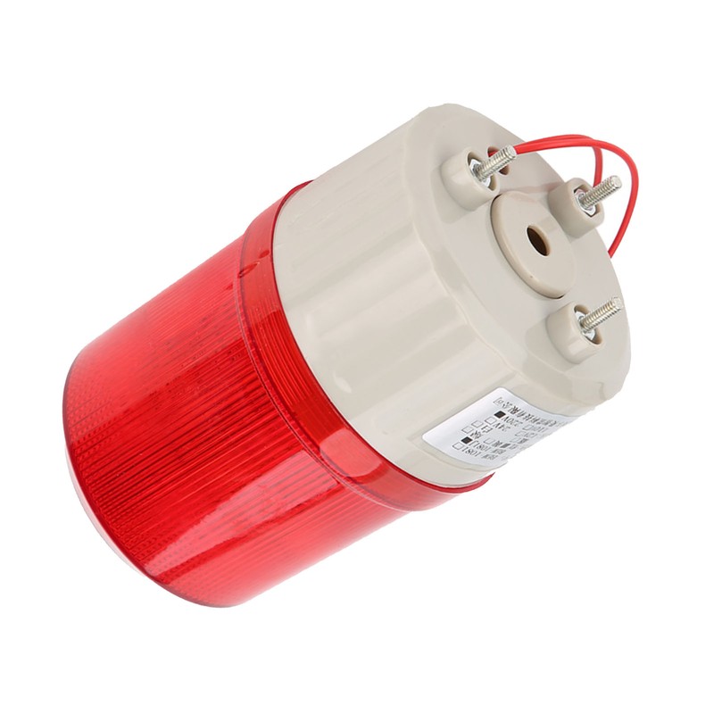 220V Red LED Warning Lights Acousto optic Alarm System Rotating