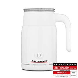 Gastroback Latte Magic Milk Frother, 500W, Non-Sticking, Quiet, Hot or Cold, Easy to Use, Quick & Efficient - 62325, White