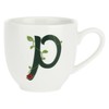 Porcellana Solotua Coffee Cup with Saucer Letter 'P' 3 Oz