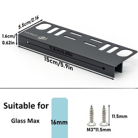 LINLAN Aluminum Aquarium Tool Holder - Fish Tank Accessories Organizer for Rimless Aquariums, Maintenance Tools, Tweezers, Tongs, Water Plants Accessories & Aquarium Supplies（Silver）